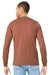Bella + Canvas BC3501/3501 Mens Jersey Long Sleeve Crewneck T-Shirt Terracotta Model Back