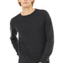 Bella + Canvas Mens Jersey Long Sleeve Crewneck T-Shirt - Dark Grey