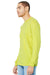 Bella + Canvas BC3501/3501 Mens Jersey Long Sleeve Crewneck T-Shirt Strobe Green Model 3Q