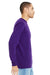 Bella + Canvas BC3501/3501 Mens Jersey Long Sleeve Crewneck T-Shirt Team Purple Model Side
