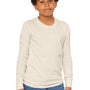 Bella + Canvas Youth Jersey Long Sleeve Crewneck T-Shirt - Natural