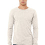 Bella + Canvas Mens Jersey Long Sleeve Crewneck T-Shirt - Oatmeal