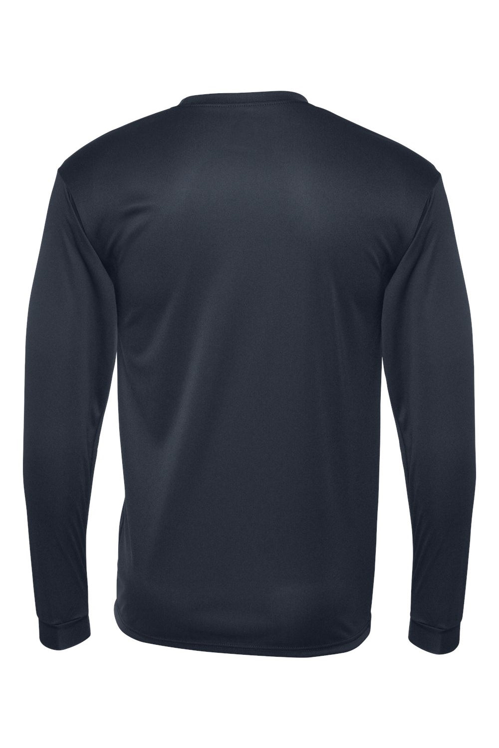 C2 Sport 5104 Mens Performance Moisture Wicking Long Sleeve Crewneck T-Shirt Navy Blue Flat Back