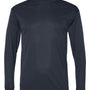 C2 Sport Mens Performance Moisture Wicking Long Sleeve Crewneck T-Shirt - Navy Blue