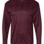 C2 Sport Mens Performance Moisture Wicking Long Sleeve Crewneck T-Shirt - Maroon