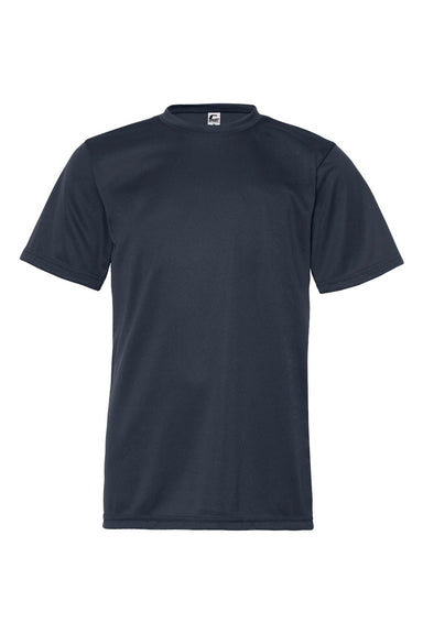 C2 Sport 5200 Youth Performance Moisture Wicking Short Sleeve Crewneck T-Shirt Navy Blue Flat Front