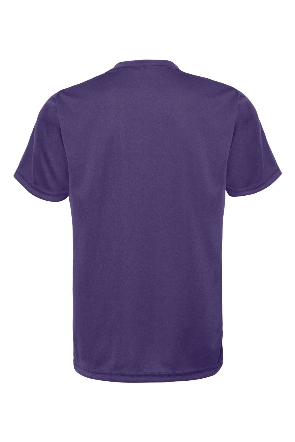 C2 Sport 5200 Youth Performance Moisture Wicking Short Sleeve Crewneck T-Shirt Purple Flat Back