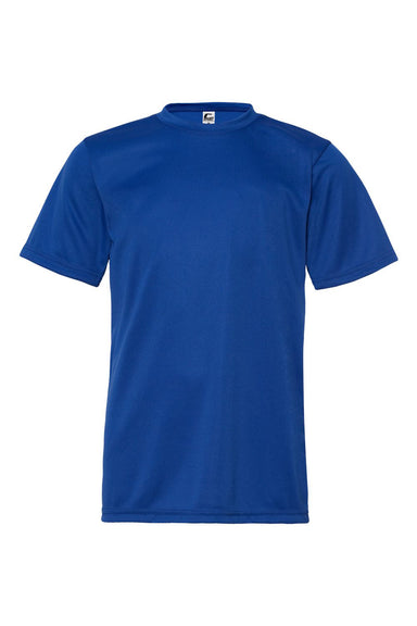 C2 Sport 5200 Youth Performance Moisture Wicking Short Sleeve Crewneck T-Shirt Royal Blue Flat Front