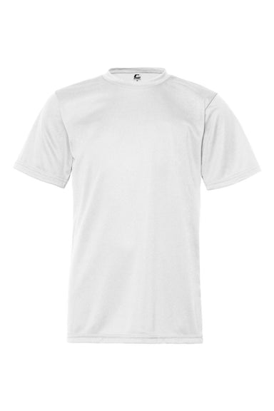 C2 Sport 5200 Youth Performance Moisture Wicking Short Sleeve Crewneck T-Shirt White Flat Front