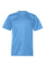 C2 Sport 5200 Youth Performance Moisture Wicking Short Sleeve Crewneck T-Shirt Columbia Blue Flat Front