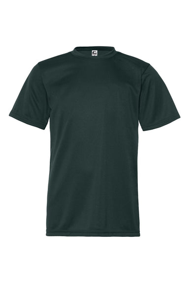 C2 Sport 5200 Youth Performance Moisture Wicking Short Sleeve Crewneck T-Shirt Forest Green Flat Front