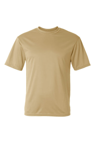 C2 Sport 5100 Mens Performance Moisture Wicking Short Sleeve Crewneck T-Shirt Vegas Gold Flat Front