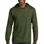 Jerzees Mens Classics Long Sleeve Hooded T-Shirt Hoodie - Military Green