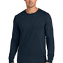 Jerzees Mens Classics Long Sleeve Crewneck T-Shirt - Navy Blue