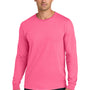 Jerzees Mens Classics Long Sleeve Crewneck T-Shirt - Neon Pink