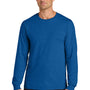 Jerzees Mens Classics Long Sleeve Crewneck T-Shirt - Heather Retro Royal Blue