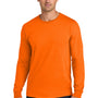 Jerzees Mens Classics Long Sleeve Crewneck T-Shirt - Safety Orange
