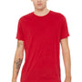 Bella + Canvas Mens Short Sleeve Crewneck T-Shirt - Red - Closeout