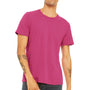 Bella + Canvas Mens Short Sleeve Crewneck T-Shirt - Berry Pink - Closeout