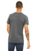 Bella + Canvas BC3005/3005/3655C Mens Jersey Short Sleeve V-Neck T-Shirt Asphalt Grey Slub Model Back