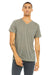Bella + Canvas BC3005/3005/3655C Mens Jersey Short Sleeve V-Neck T-Shirt Stone Marble Model Front