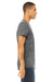 Bella + Canvas BC3005/3005/3655C Mens Jersey Short Sleeve V-Neck T-Shirt Asphalt Grey Slub Model Side