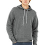 Bella + Canvas Mens Sponge Fleece Hooded Sweatshirt Hoodie w/ Pouch Pocket - Heather Deep Grey