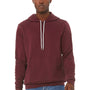 Bella + Canvas Mens Sponge Fleece Hooded Sweatshirt Hoodie w/ Pouch Pocket - Maroon