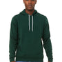 Bella + Canvas Mens Sponge Fleece Hooded Sweatshirt Hoodie w/ Pouch Pocket - Forest Green