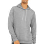 Bella + Canvas Mens Sponge Fleece Hooded Sweatshirt Hoodie w/ Pouch Pocket - Heather Grey