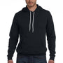 Bella + Canvas Mens Sponge Fleece Hooded Sweatshirt Hoodie w/ Pouch Pocket - Black