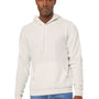 Bella + Canvas Mens Sponge Fleece Hooded Sweatshirt Hoodie w/ Pouch Pocket - Vintage White
