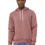 Bella + Canvas Mens Sponge Fleece Hooded Sweatshirt Hoodie w/ Pouch Pocket - Mauve