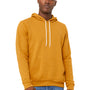 Bella + Canvas Mens Sponge Fleece Hooded Sweatshirt Hoodie w/ Pouch Pocket - Heather Mustard Yellow