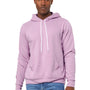 Bella + Canvas Mens Sponge Fleece Hooded Sweatshirt Hoodie w/ Pouch Pocket - Lilac Purple