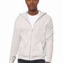 Bella + Canvas Mens Fleece Full Zip Hooded Sweatshirt Hoodie w/ Pockets - Vintage White