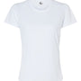 C2 Sport Womens Performance Moisture Wicking Short Sleeve Crewneck T-Shirt - White
