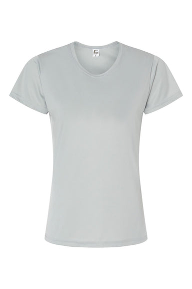 C2 Sport 5600 Womens Performance Moisture Wicking Short Sleeve Crewneck T-Shirt Silver Grey Flat Front