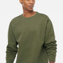 Independent Trading Company Mens Crewneck Sweatshirt - Heather Army Green