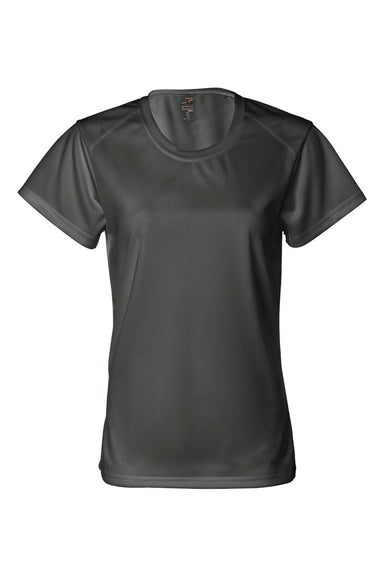 Badger 4160 Womens B-Core Moisture Wicking Short Sleeve Crewneck T-Shirt Graphite Grey Flat Front