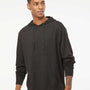Independent Trading Co. Mens Long Sleeve Hooded T-Shirt Hoodie - Heather Charcoal Grey - NEW