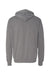 Independent Trading Co. SS150J Mens Long Sleeve Hooded T-Shirt Hoodie Heather Gunmetal Grey Flat Back