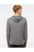 Independent Trading Co. SS150J Mens Long Sleeve Hooded T-Shirt Hoodie Heather Gunmetal Grey Model Back