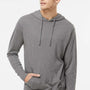 Independent Trading Company Mens Long Sleeve Hooded T-Shirt Hoodie - Heather Gunmetal Grey