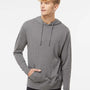 Independent Trading Co. Mens Long Sleeve Hooded T-Shirt Hoodie - Heather Gunmetal Grey - NEW