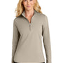 Port Authority Womens C-FREE Double Knit Moisture Wicking 1/4 Zip Sweatshirt - Sahara