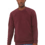 Bella + Canvas Mens Sponge Fleece Crewneck Sweatshirt - Maroon