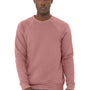 Bella + Canvas Mens Sponge Fleece Crewneck Sweatshirt - Mauve