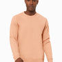 Bella + Canvas Mens Sponge Fleece Crewneck Sweatshirt - Peach