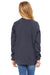 Bella + Canvas 3901Y Youth Sponge Fleece Crewneck Sweatshirt Heather Navy Blue Model Back